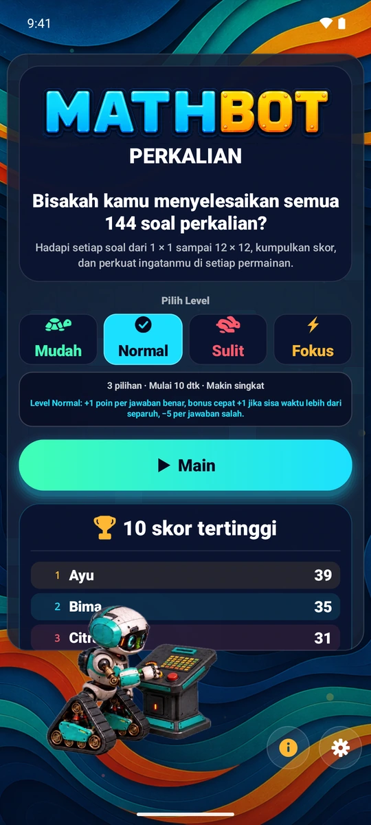 Pilih Tingkat Kesulitannya