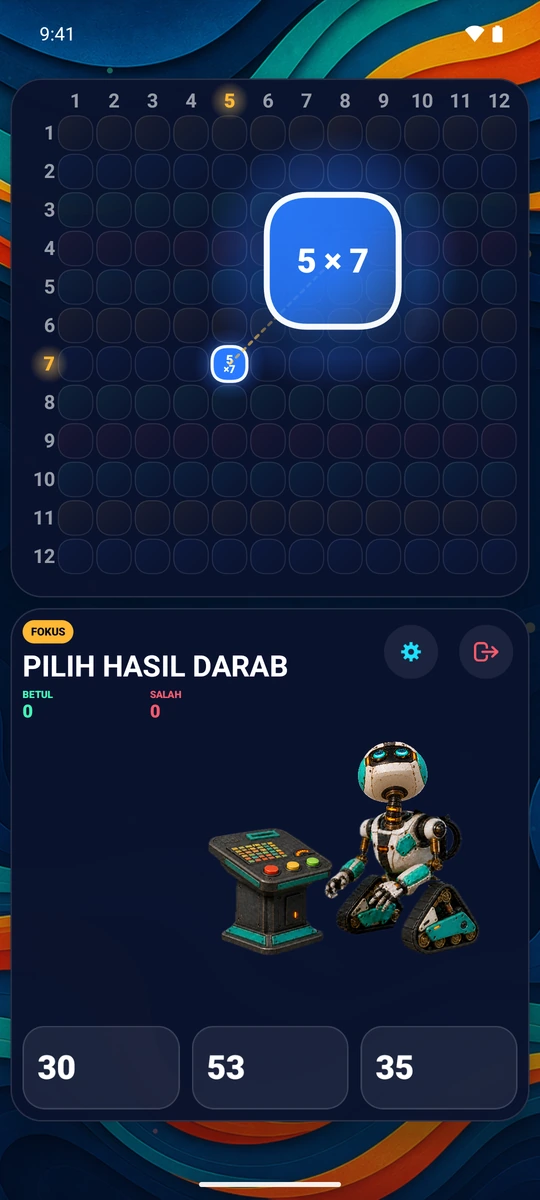 Pilih nombor 1–12. Latih baris dan lajurnya dengan 23 soalan tertumpu.