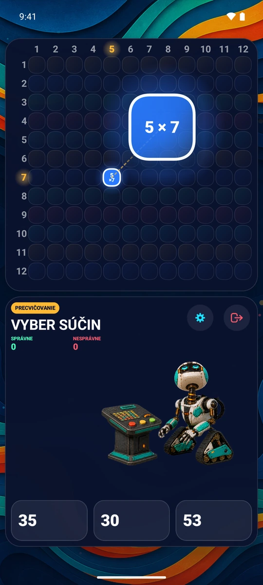 Vyber číslo od 1 do 12. Precvič si jeho riadok a stĺpec v 23 otázkach.