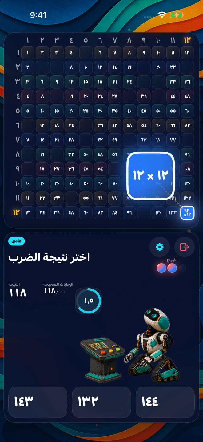قرب نهاية الجولة، بعد امتلاء معظم مربعات اللوحة البالغ عددها ١٤٤